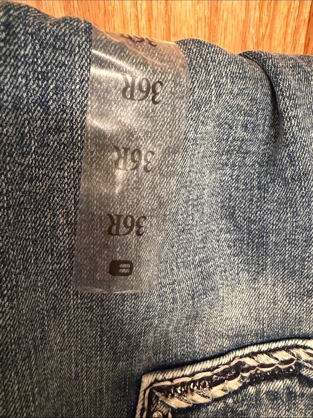 Miss Me Womens Distressed Blue Denim Jeans with Embroidered Pocket - Picture 3 of 10